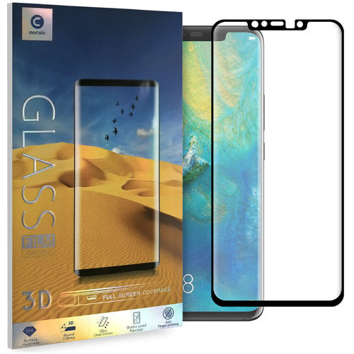 Mocolo 3D Curved Tempered Glass Screen Protector for Huawei Mate 20 Pro - Black